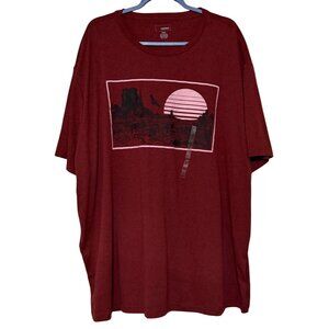 SO Goods For Life Brick Red Graphic T-shirt Desert Landscape Men's Size 3XLT